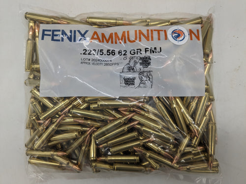 .223 Remington/5.56mm 62gr FMJBT (250 ct.)